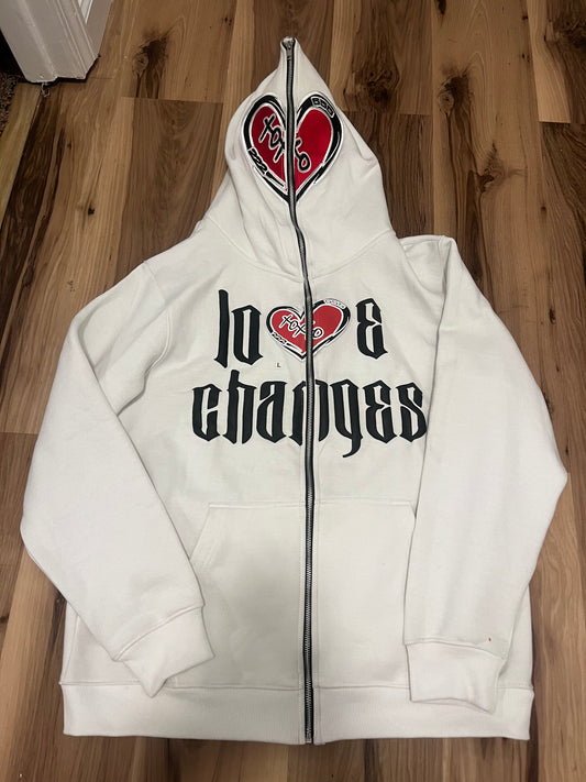 White love changes full zip up