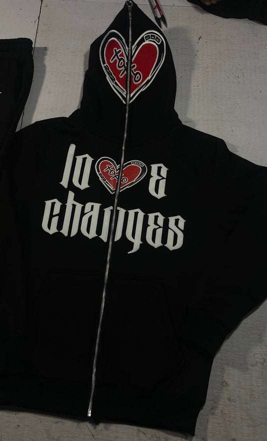 Black love changes full zip up